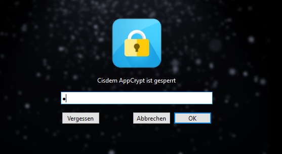 ein Bildschirm, auf dem Sie nach dem Passwort gefragt werden