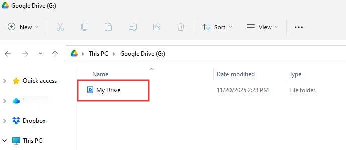 see My Drive files