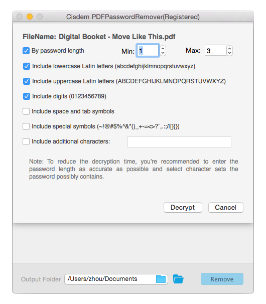 pdf password protection removal