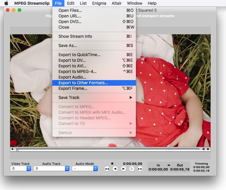 ตัวแปลงวิดีโอที่ดีที่สุด Mac- mpeg สตรีมคลิป