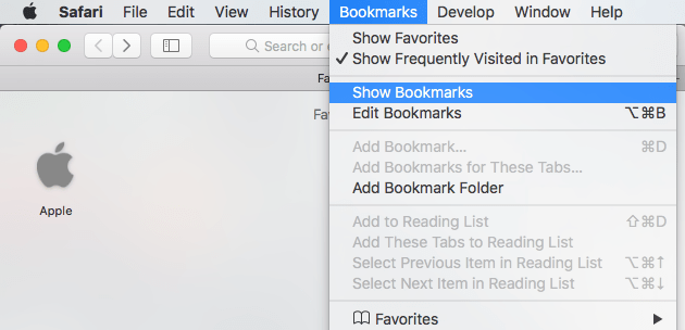 my safari bookmarks disappeared