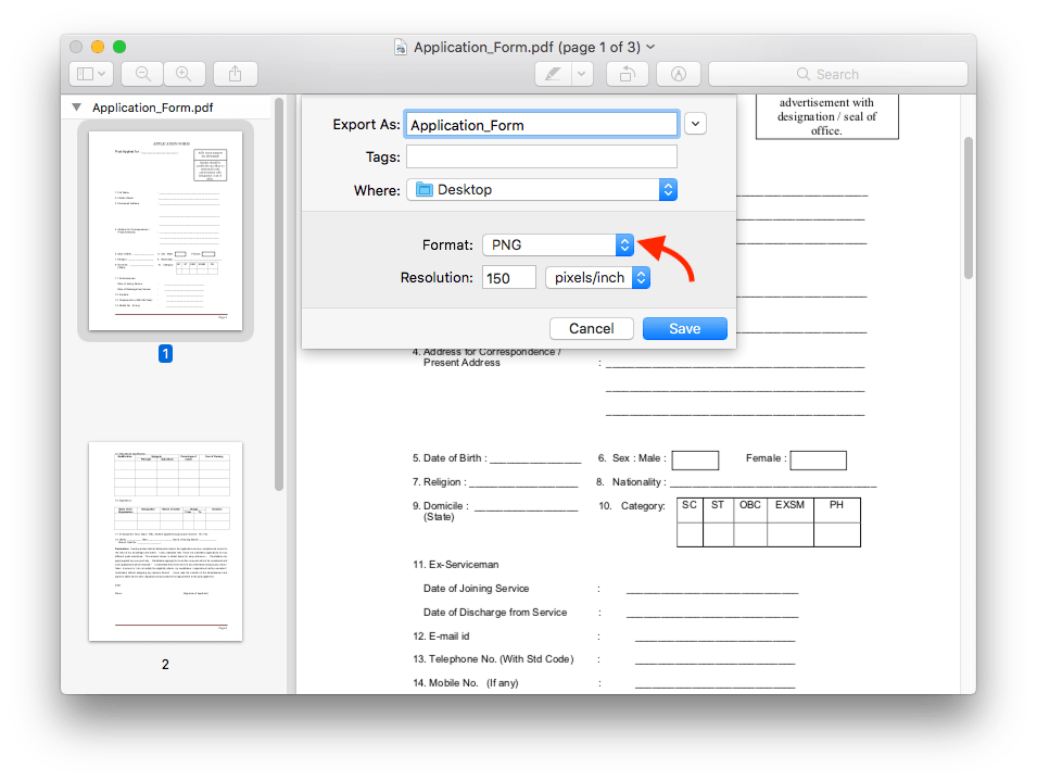 how to download png on mac