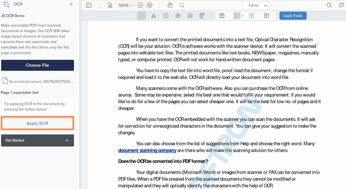 Pdf File Does Not Recognize Text