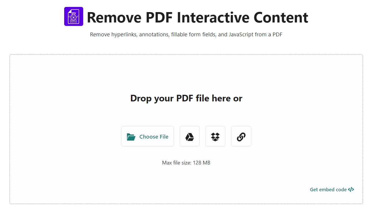 remove all links from pdf online