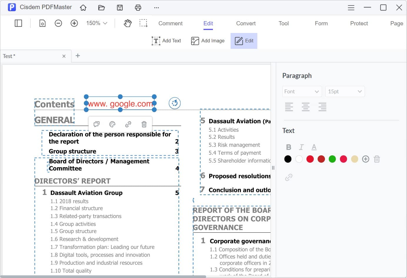 how to remove links from pdf document