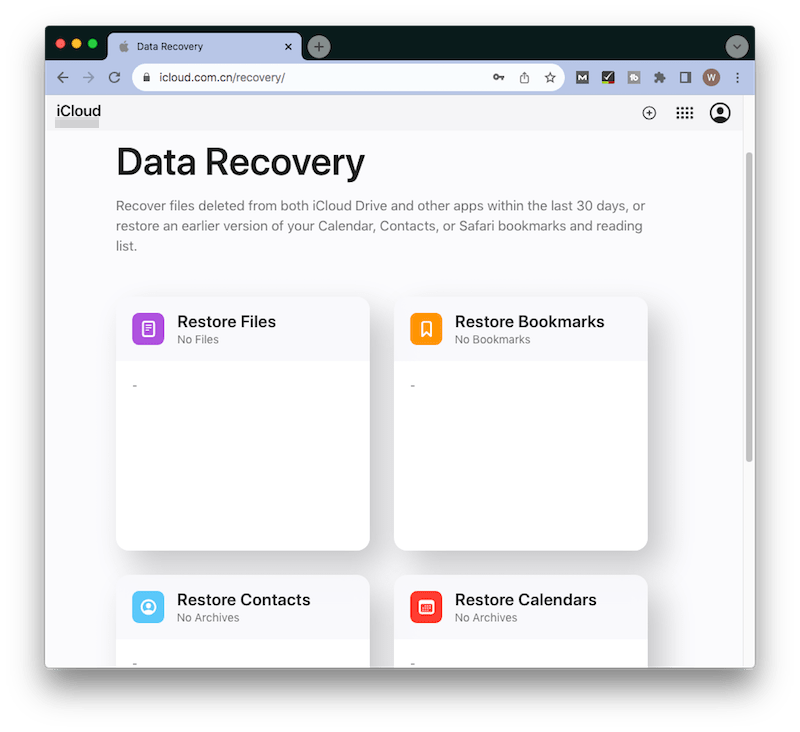 recover via online storage 02