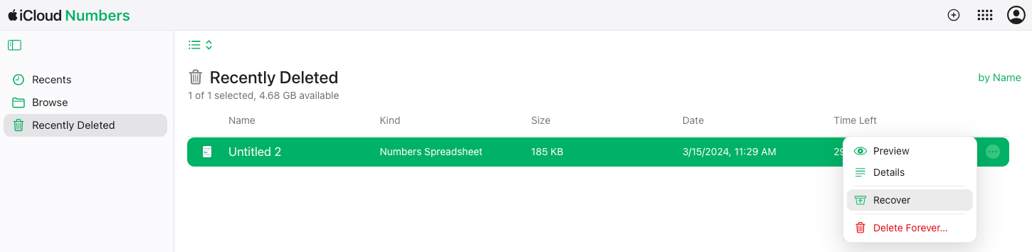 how to recover deleted numbers file on mac