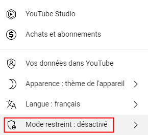 Mode restreint