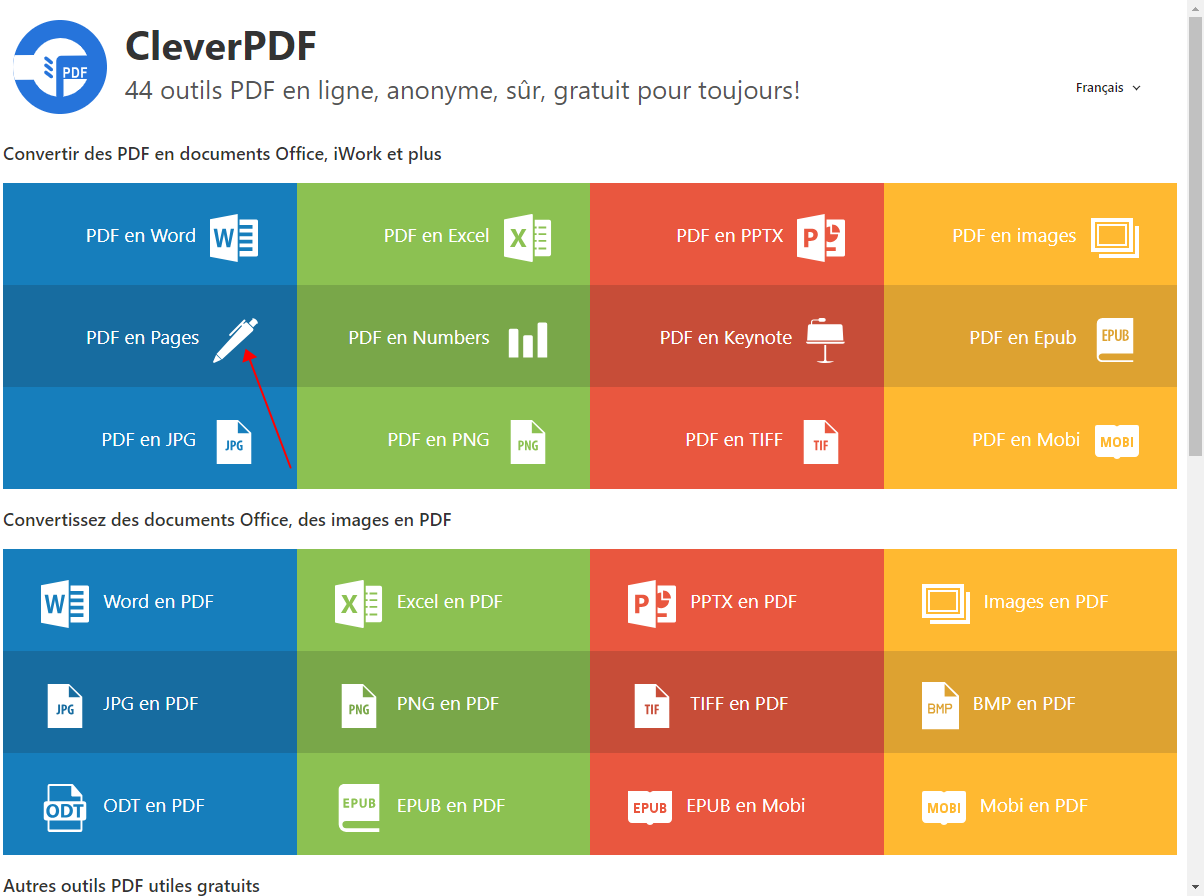 convertir un pdf en pages en ligne1