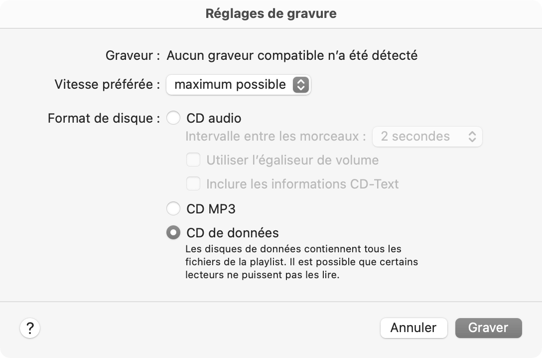 graver un dvd de données avec itunes2