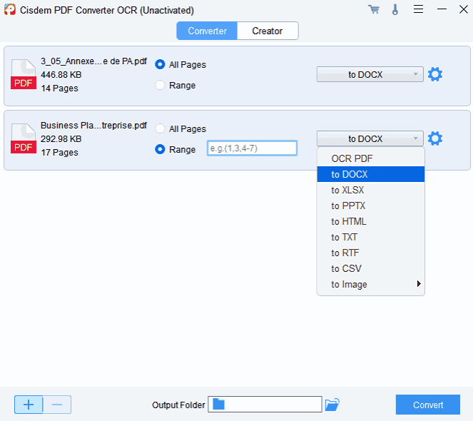 transformer un PDF en word cisdem 1