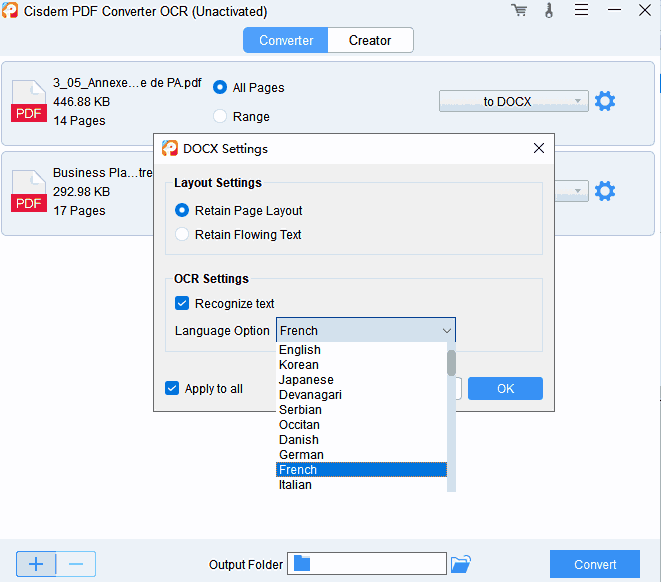 transformer un PDF en word cisdem 2