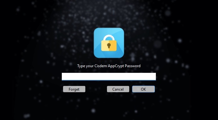 a dialog asking for password