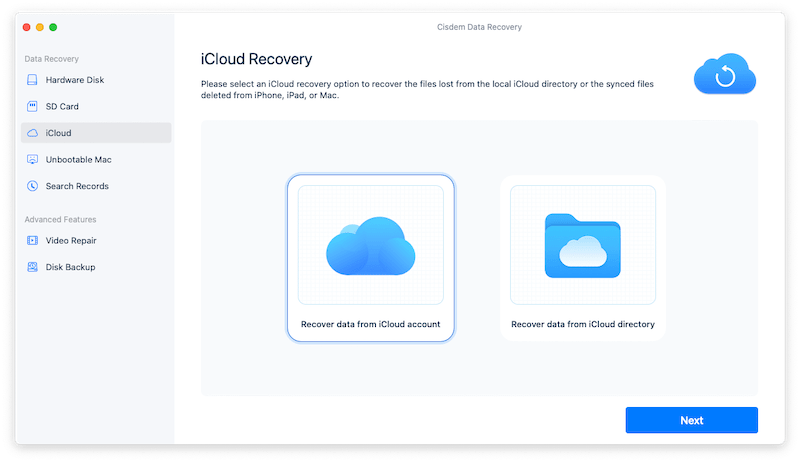 recover icloud photos cisdem01