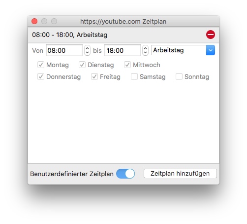 benutzerdefinierter Zeitplan