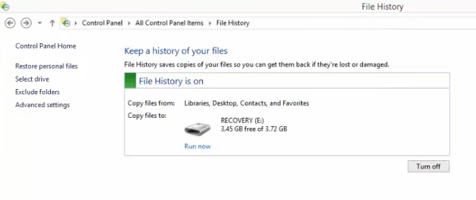 recover file history 01