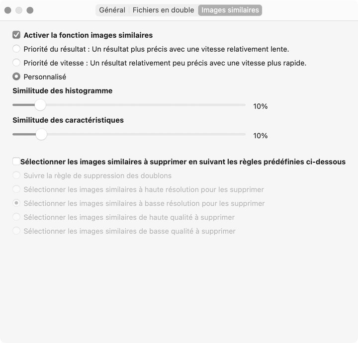 cisdem duplicate finder paramètres images similaires