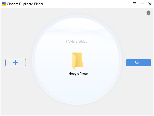 Google Photos folder is dragged into the software