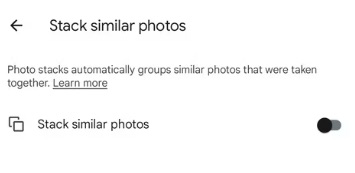 stack similar photos feature