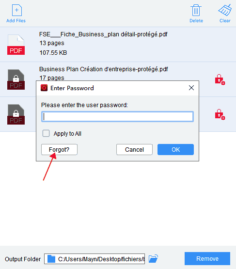 déverrouiller mot de passe pdf cisdem password remover