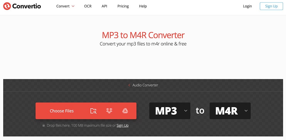 open online mp3 to m4r converter