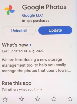 update google photos