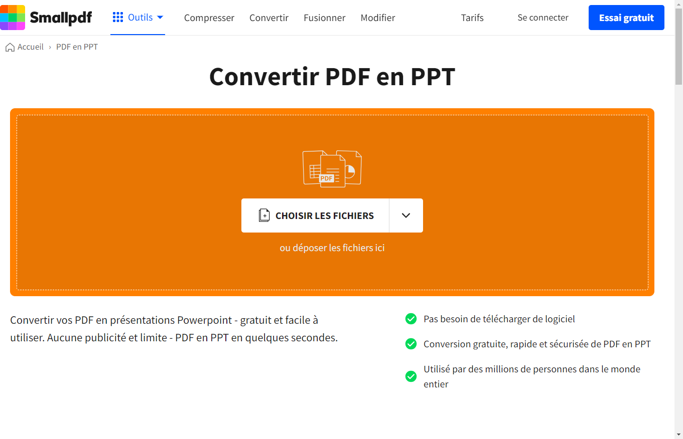 convertir pdf en ppt en ligne