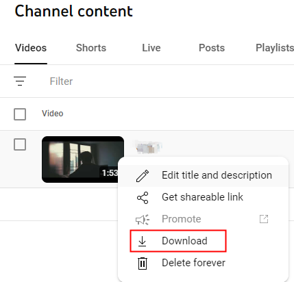 download your own private YouTube videos