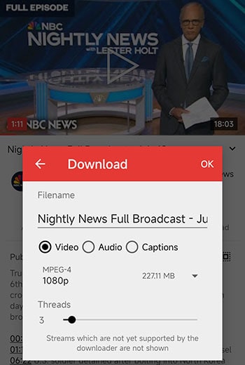 download age-restricted video from youtube android