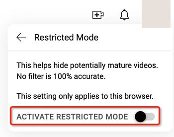 turn off restricted mode