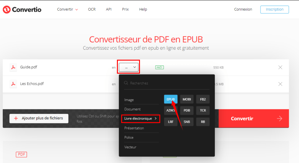 convertir un pdf en epub sur mac online01