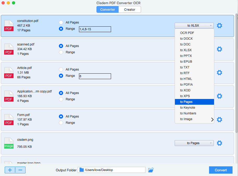 convertir pdf en pages sur mac Cisdem OCR