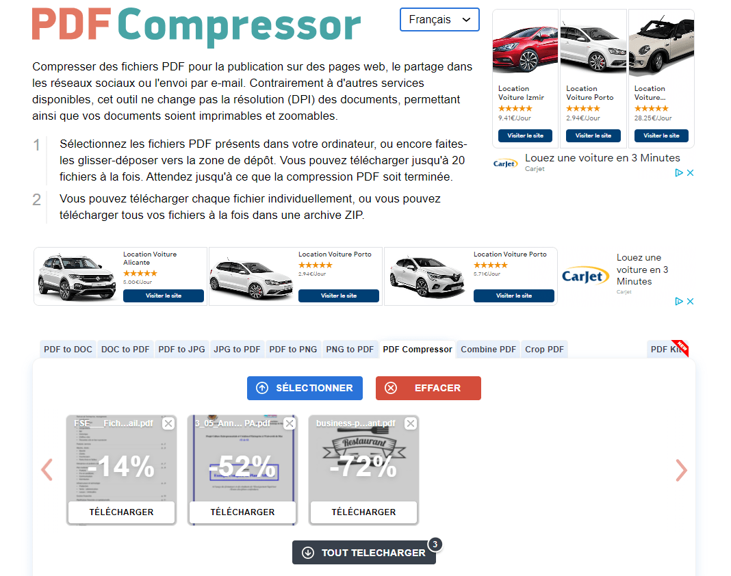 réduire taille pdf mac en ligne