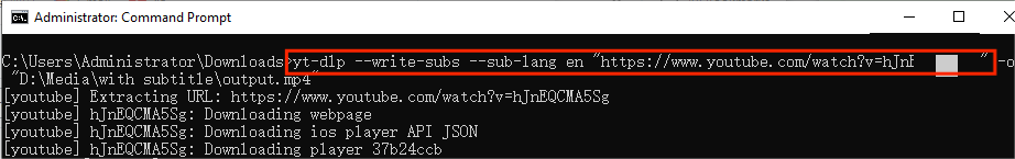 yt-dlp download youtube videos with subtitles