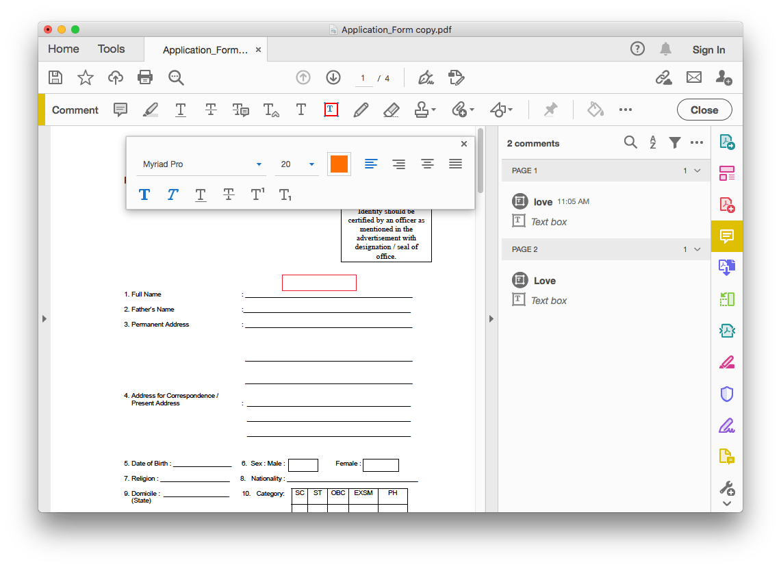 ajouter un texte sur un pdf avec adobe acrobat