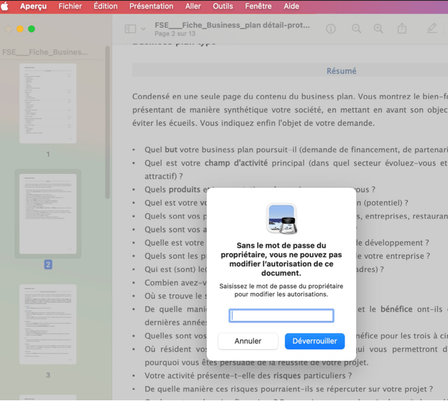 déverrouiller un pdf protégé aperçu gratuitement