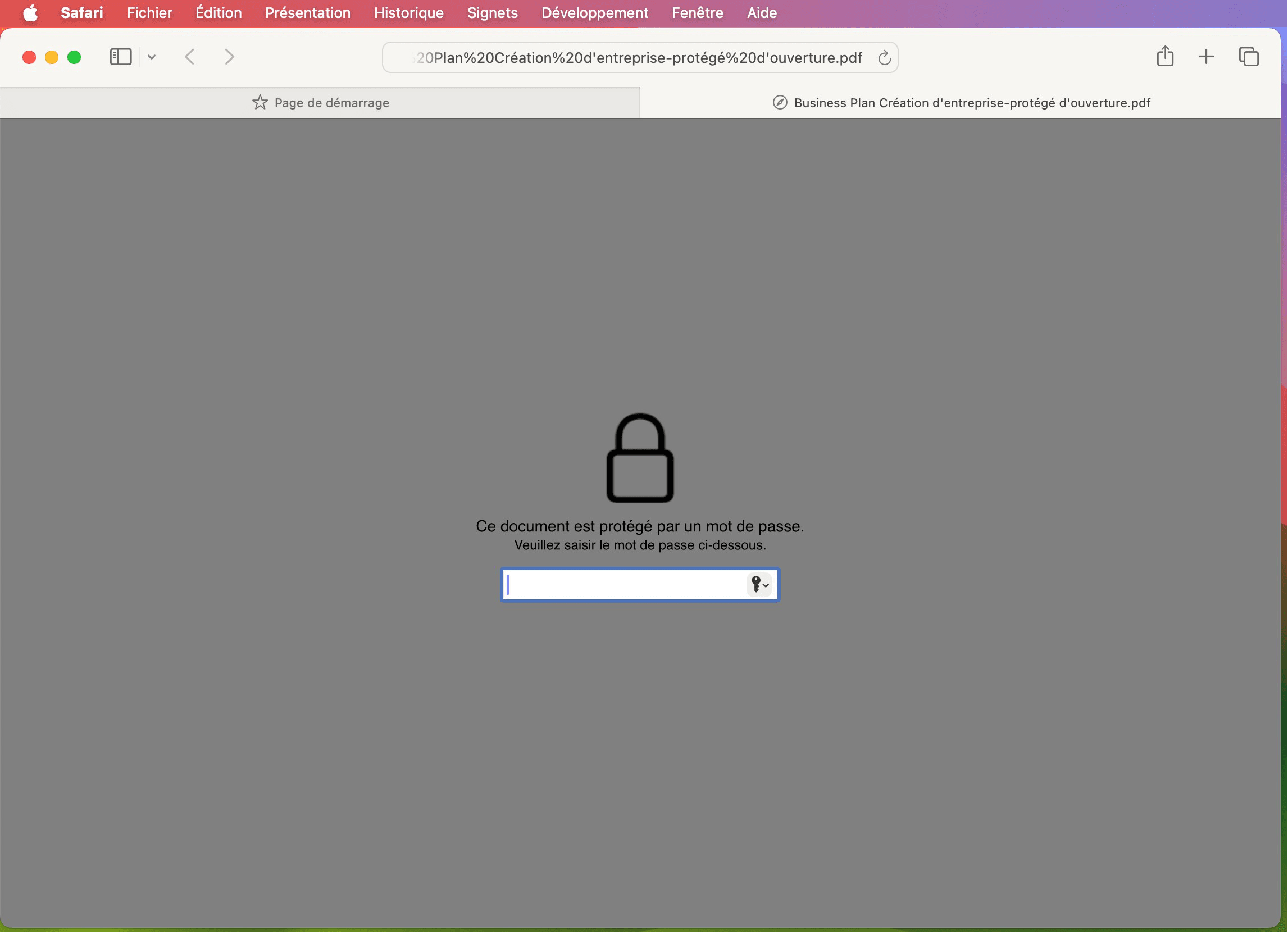 déverrouiller un pdf protégé dans safari