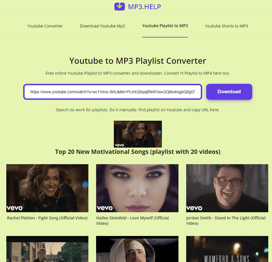 convertir playlist youtube en mp3