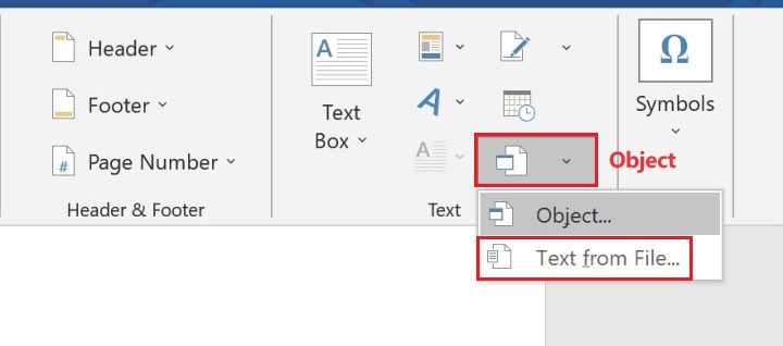 insérer pdf dans word