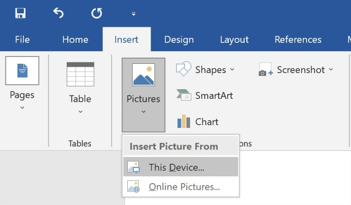 insérer un pdf dans un document word