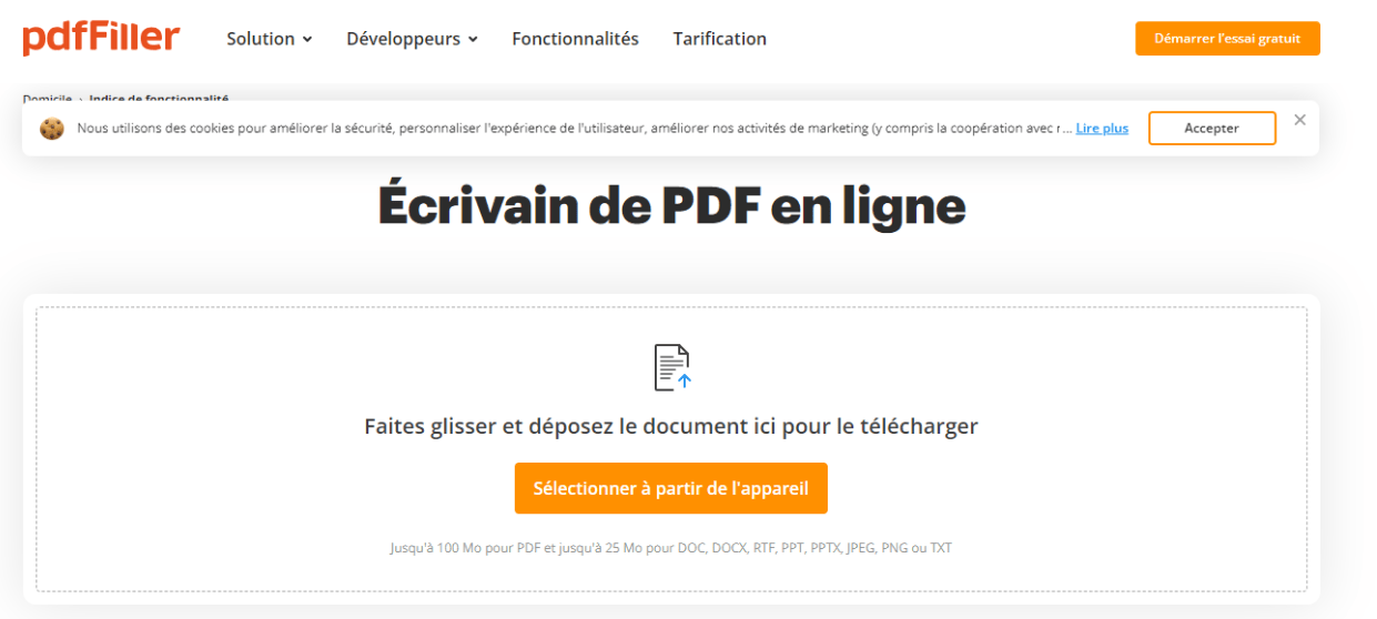 modifier un pdf en ligne pdfiller