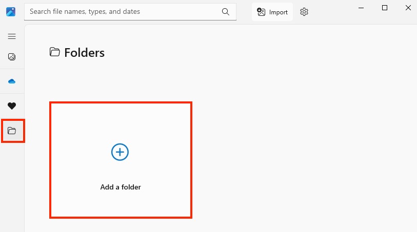 add a folder to Microsoft Photos