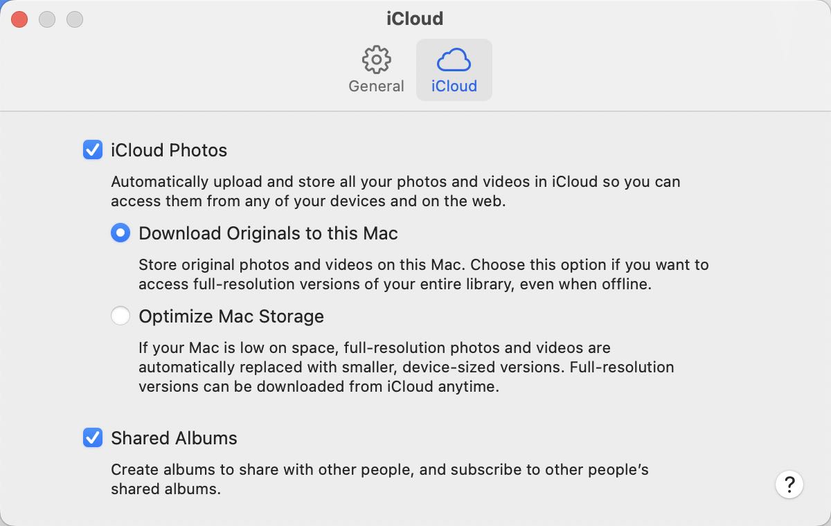 select iCloud Photos