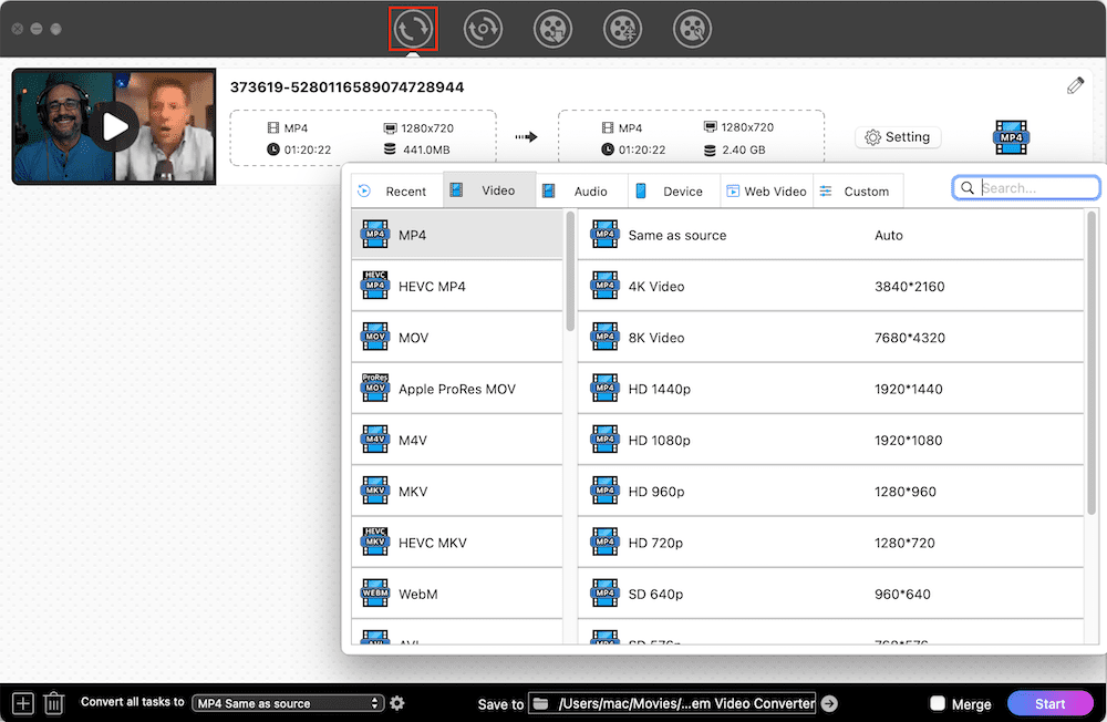 make webinarjam video to more formats