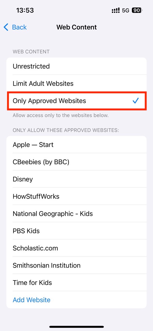 choose Only Approved Websites