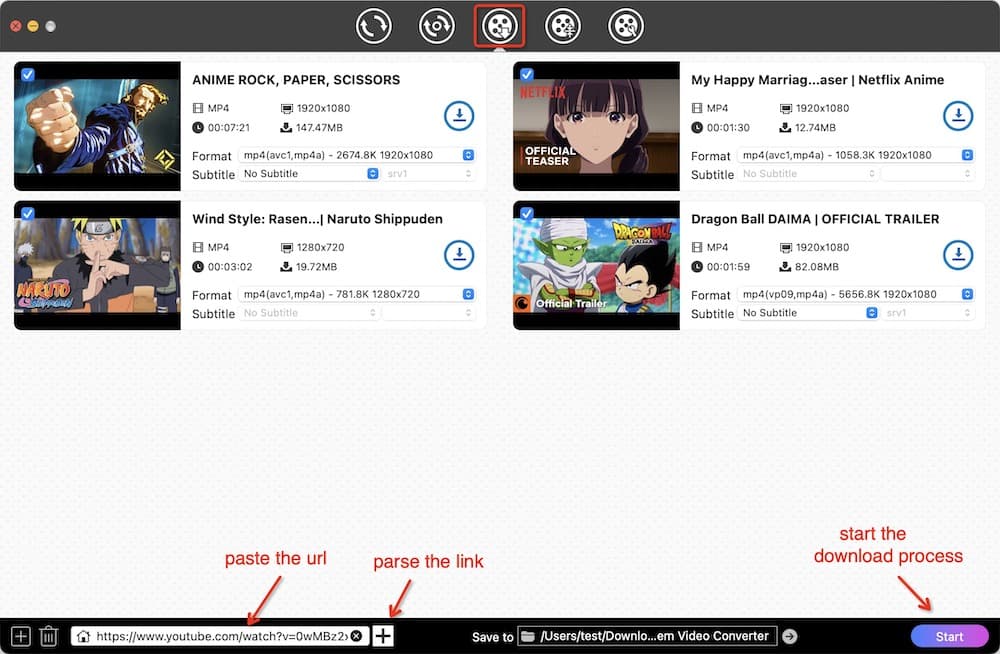 download anime from youtube