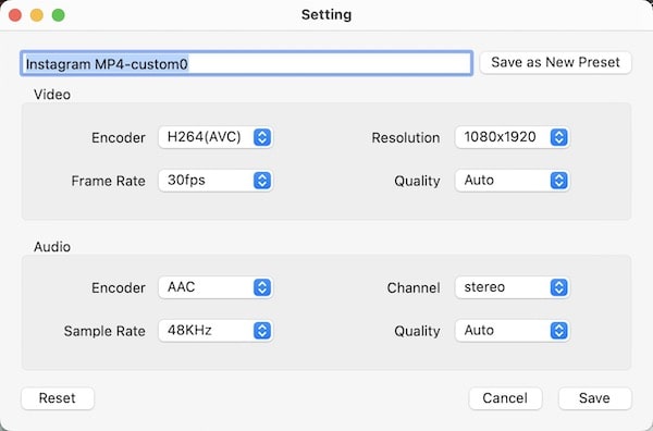 set parameters