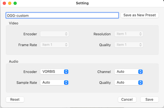 edit audio parameters via cisdem