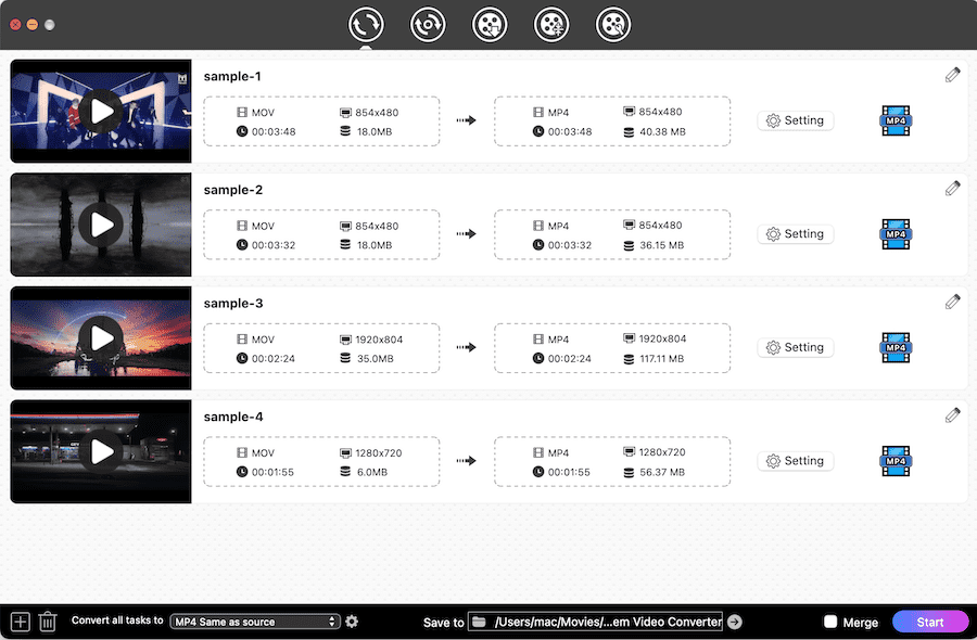 import mov files