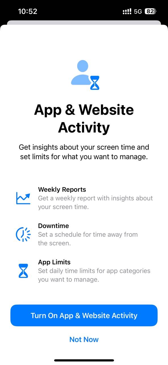 app & website activity